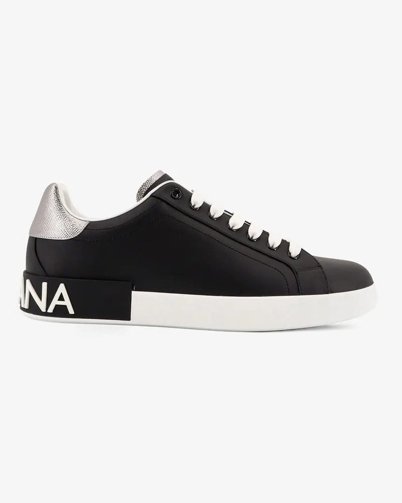 Dolce & Gabbana Low-top leather sneakers -  - gender_Man Black
