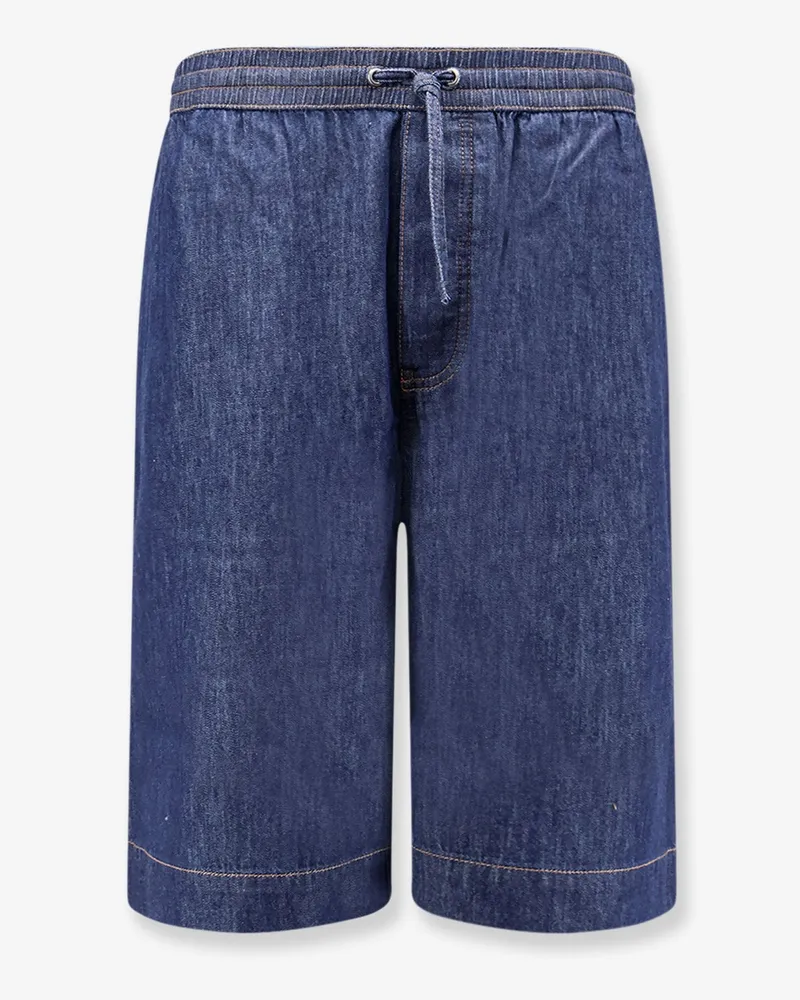 Loewe Cotton bermuda shorts with Anagram logo on the back -  - gender_Man Blue