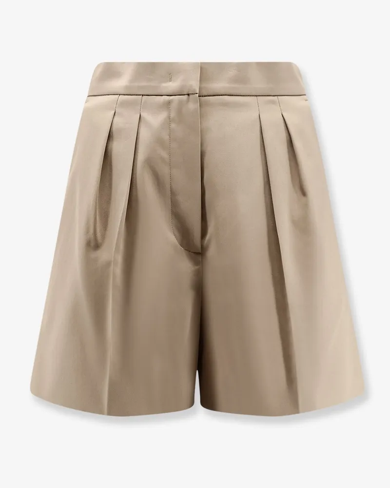 Max Mara Tabacco stretch cotton shorts -  - gender_Woman Beige