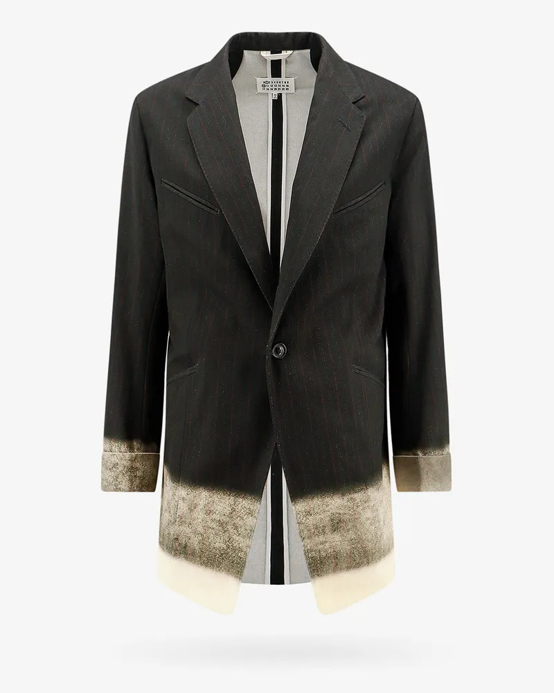 Maison Margiela Cotton blazer with pinstriped motif -  - gender_Man Black