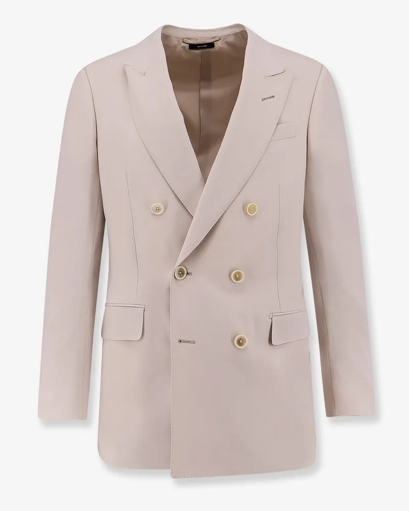 Tom Ford Wool, cashmere and silk blazer -  - gender_Man Beige