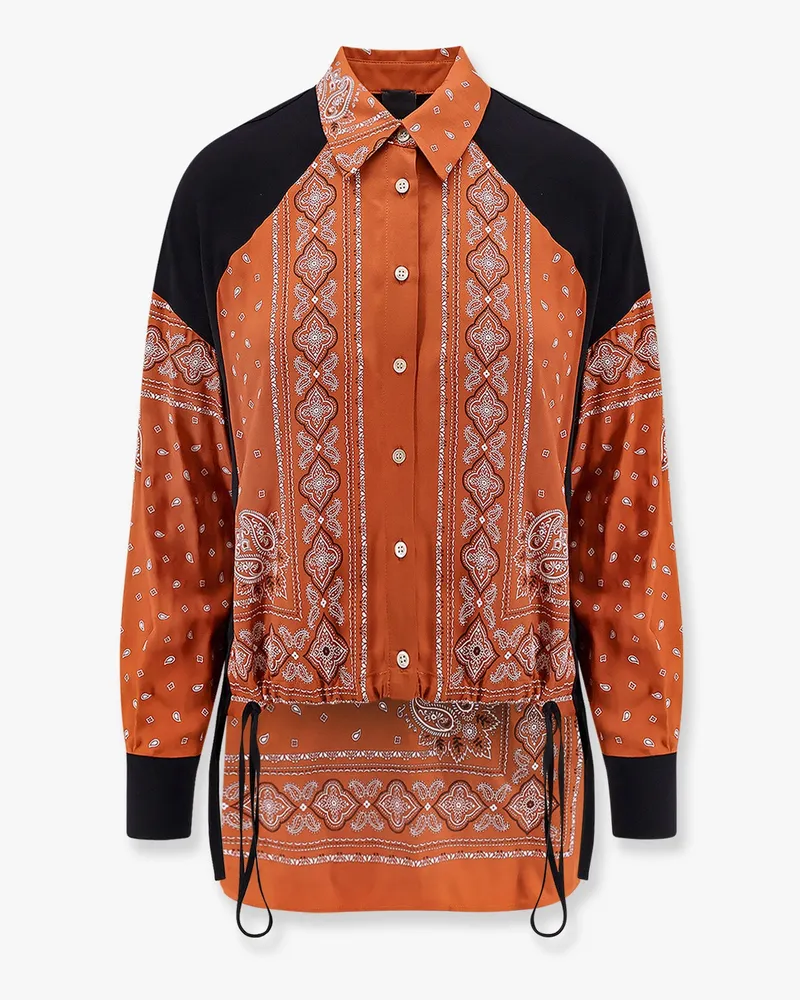 Pinko Clocks viscose shirt with bandana print -  - gender_Woman Brown