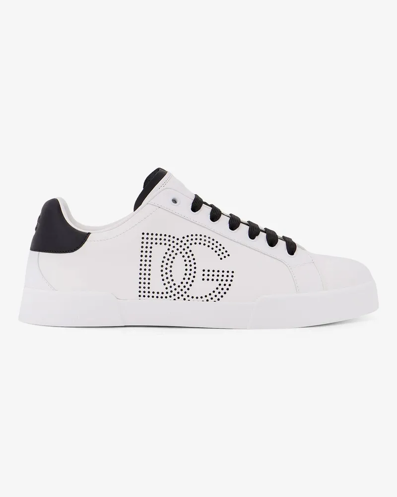 Dolce & Gabbana Portofino leather low-top sneakers -  - gender_Man White