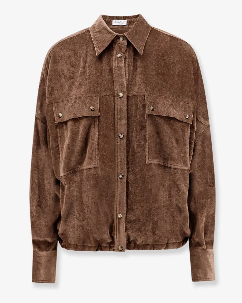 Brunello Cucinelli Corduroy shirt -  - gender_Woman Brown