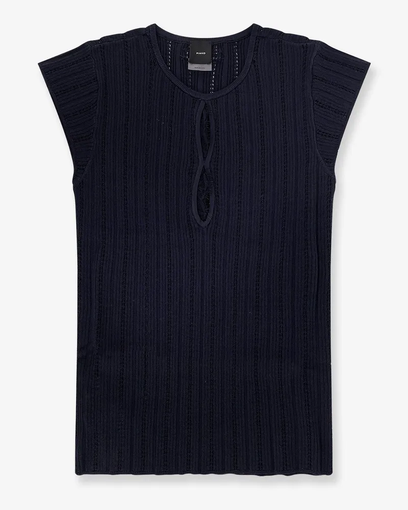 Pinko Tofane ribbed viscose blend sweater -  - gender_Woman Blue