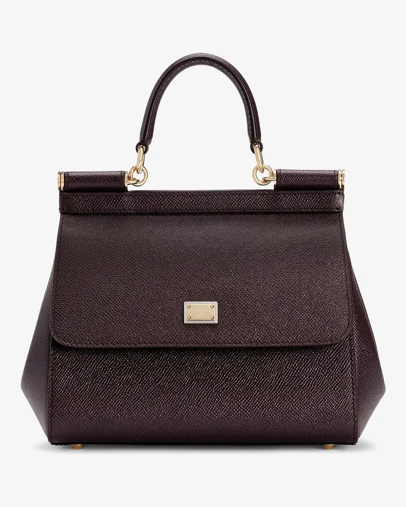 Dolce & Gabbana Sicily Medium leather shoulder bag -  - gender_Woman Purple
