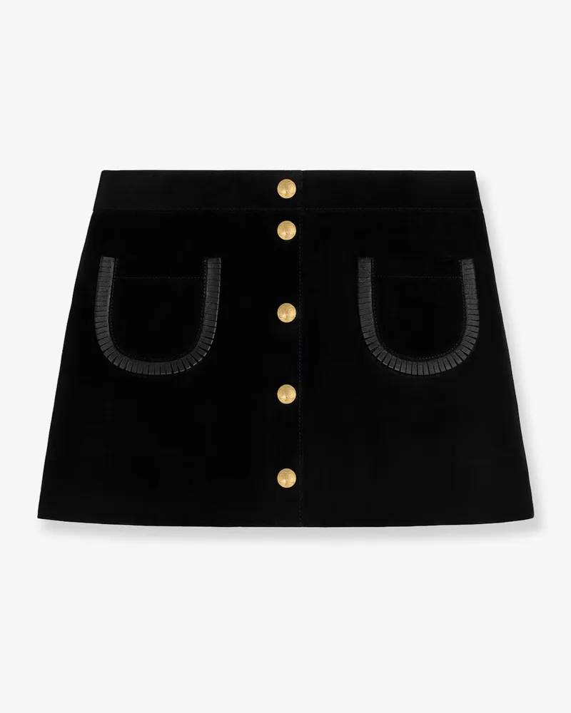 Celine Suede miniskirt -  - gender_Woman Black