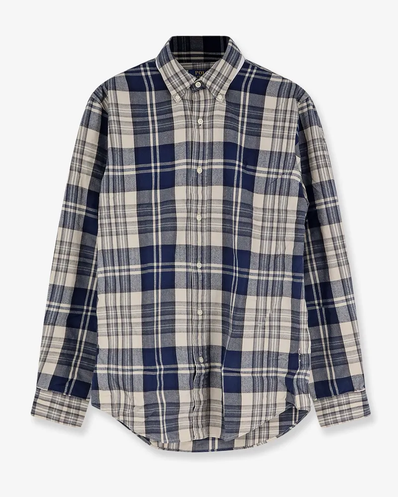 Ralph Lauren Custom Fit cotton shirt -  - gender_Man Blue