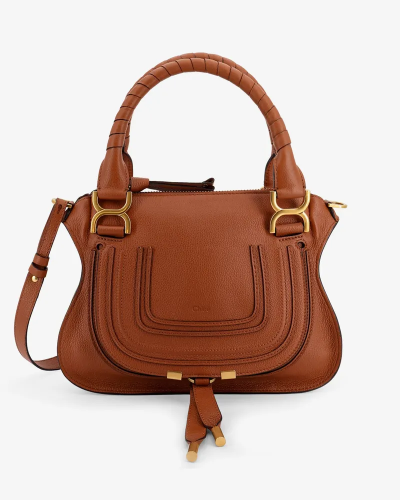 Chloé Marcie Small Leather Shoulder Bag -  - gender_Woman Brown