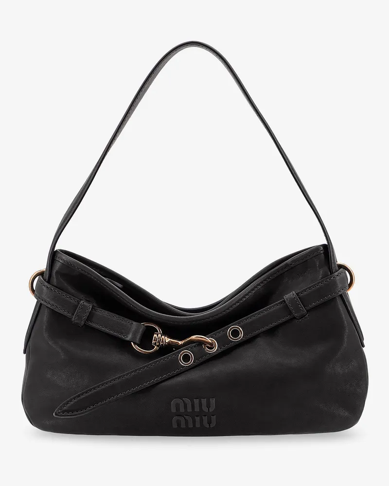 Miu Miu Aviator leather shoulder bag -  - gender_Woman Black