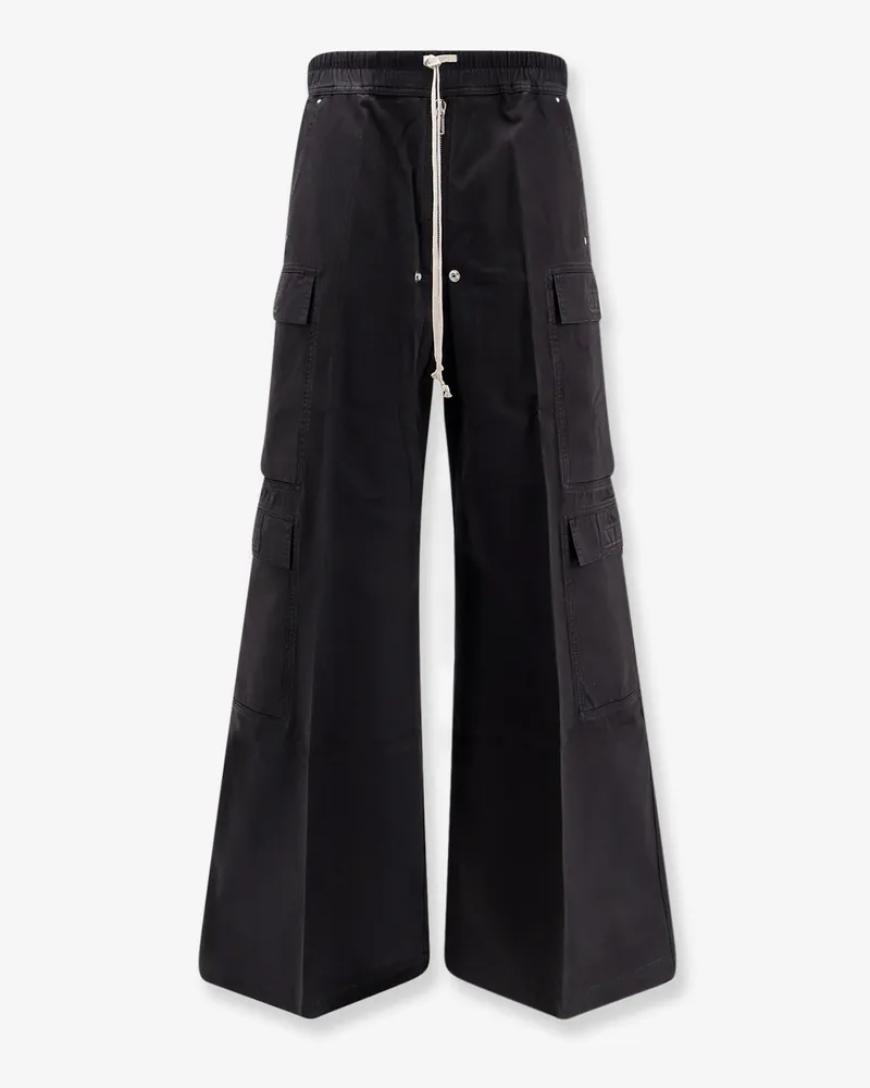 DRKSHDW by Rick Owens Double Cargo Jumbo organic cotton trousers -  - gender_Man Black