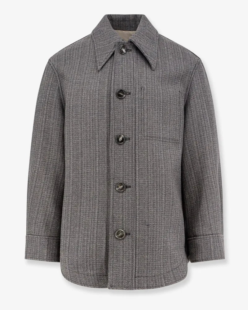 AMI Paris Wool blend overshirt -  - gender_Man Grey