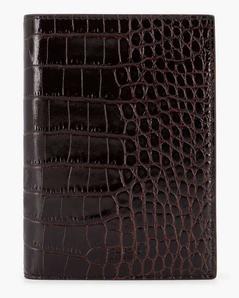 Tom Ford Crocodile-print leather wallet -  - gender_Man Brown