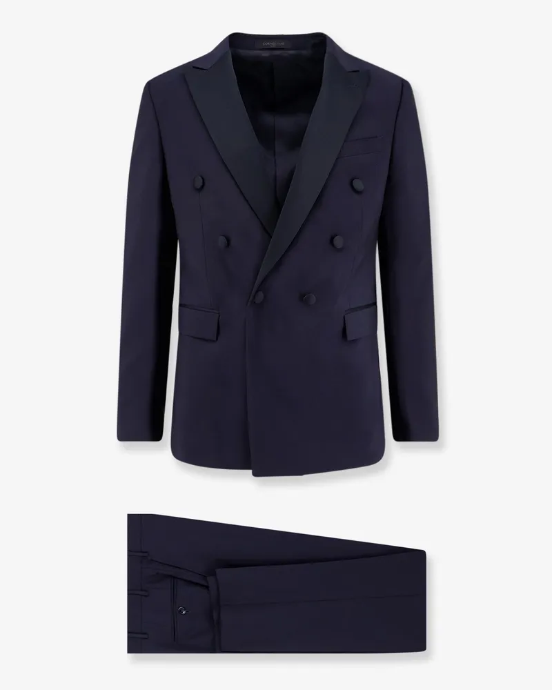 Corneliani Virgin wool and mohair tuxedo -  - gender_Man Blue