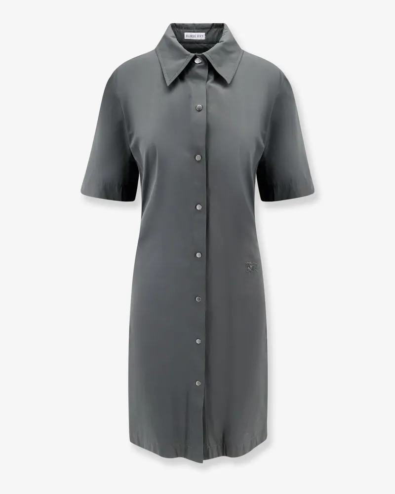 Burberry Cotton blend dress with ekd embroidery -  - gender_Woman Grey