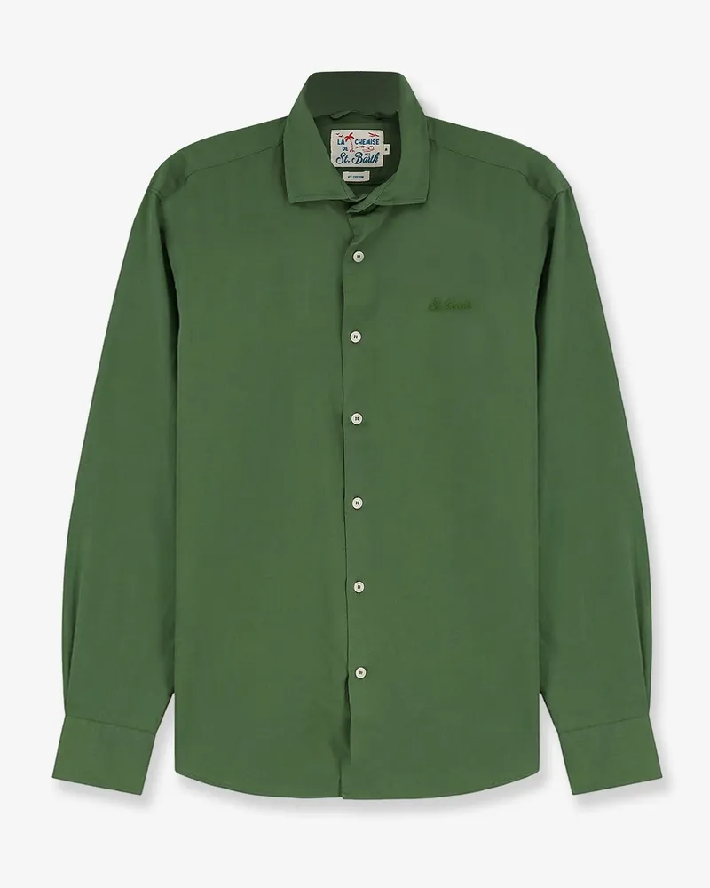 MC2 Saint Barth Ice cotton shirt with embroidered logo on the front -  - gender_Man Green