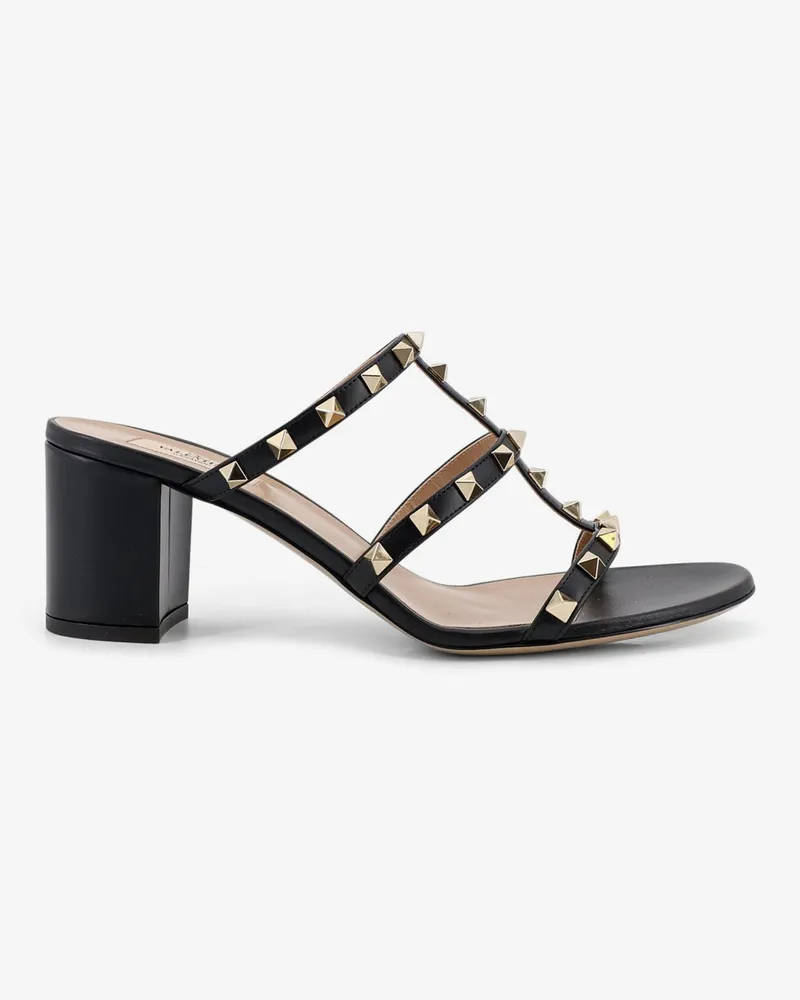 Valentino Garavani Rockstud leather sandals with iconic side studs -  - gender_Woman Black