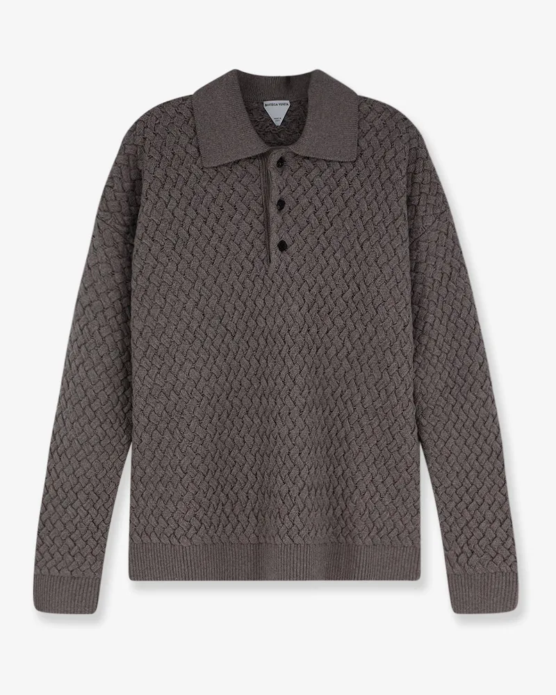 Bottega Veneta Wool sweater with Intrecciato motif -  - gender_Man Grey
