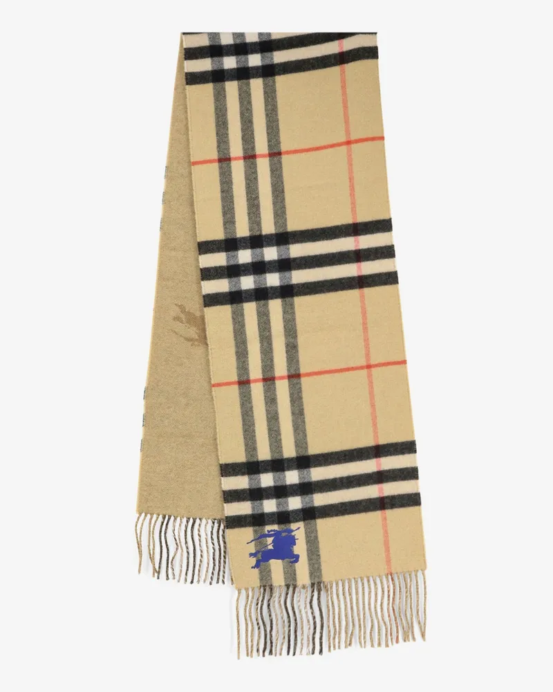 Burberry Cashmere scarf with Check motif -  - gender_Man Beige