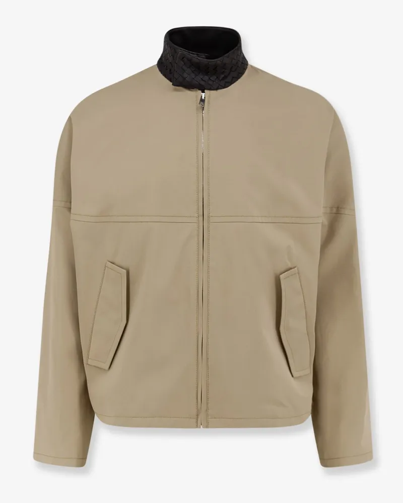 Bottega Veneta Cotton jacket with Intrecciato detail -  - gender_Man Beige