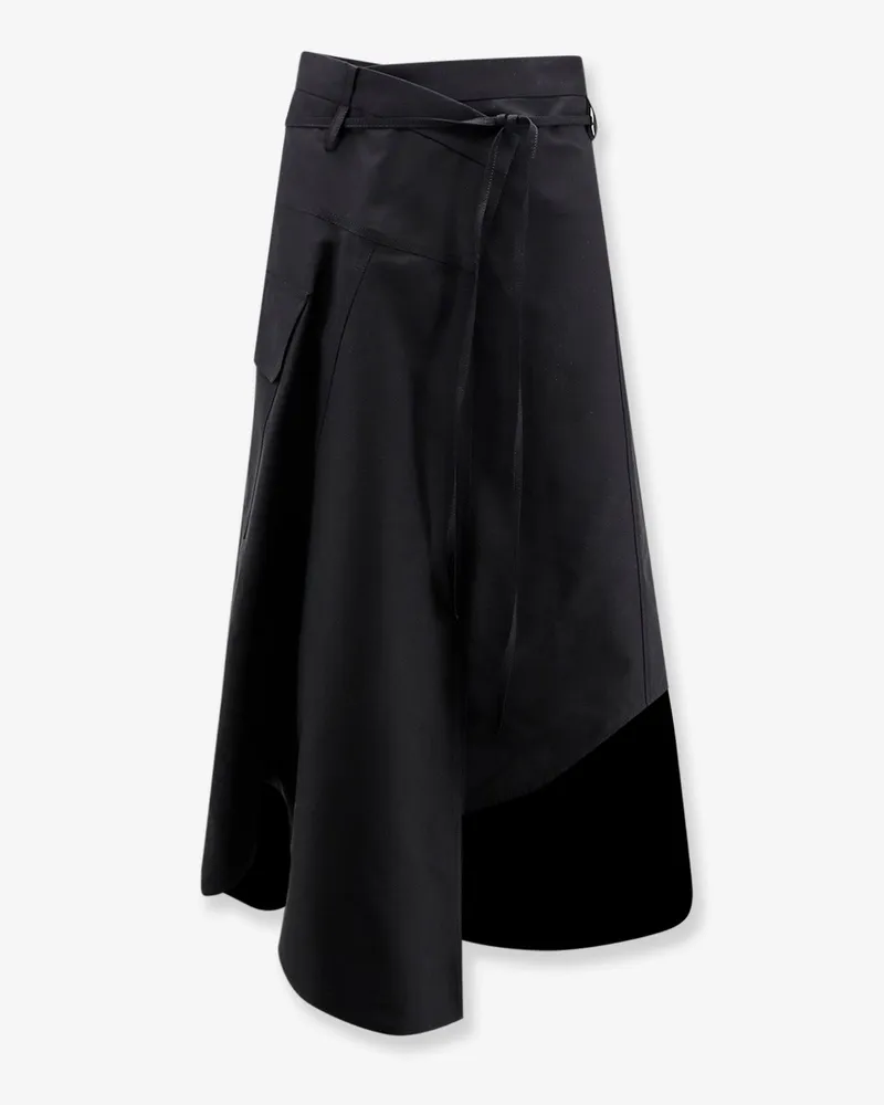 Bottega Veneta Compact cotton canvas skirt -  - gender_Woman Black