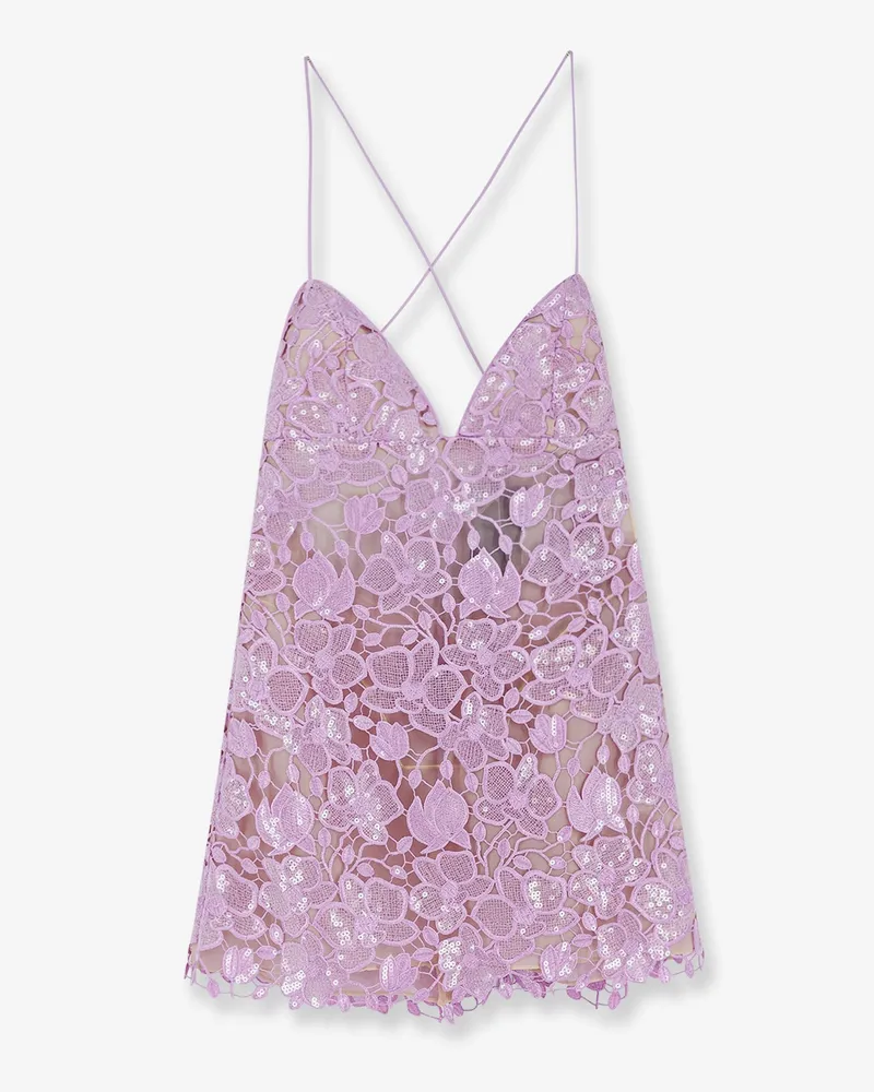 Retrofête Kamala short dress with all-over sequin detail -  - gender_Woman Pink