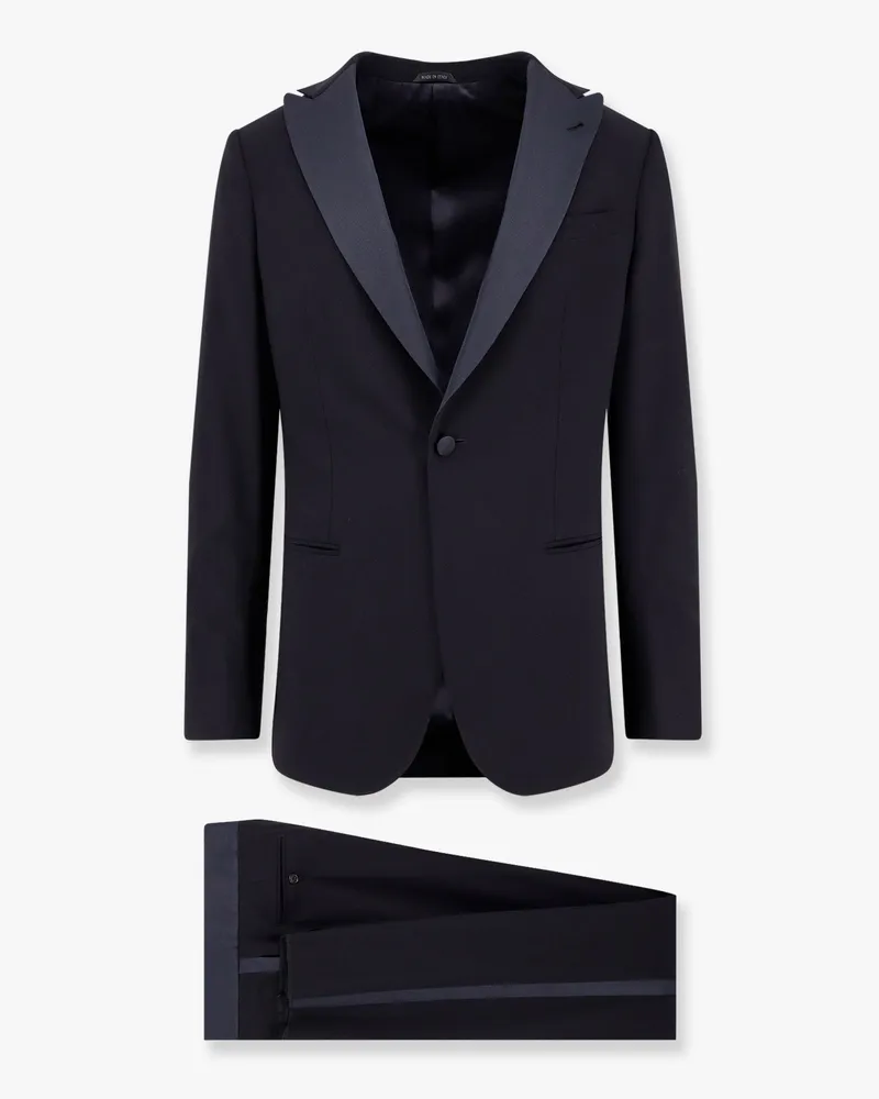 Giorgio Armani Soho virgin wool tuxedo -  - gender_Man Blue