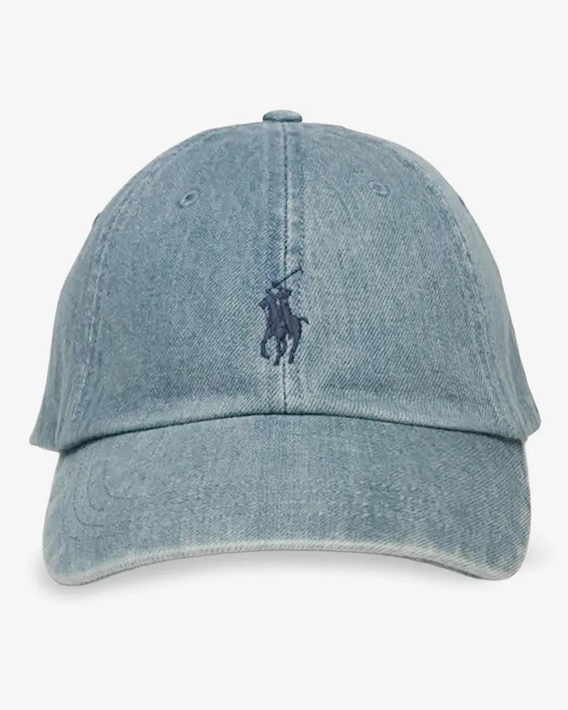 Ralph Lauren Denim hat with embroidered logo -  - gender_Man Blue