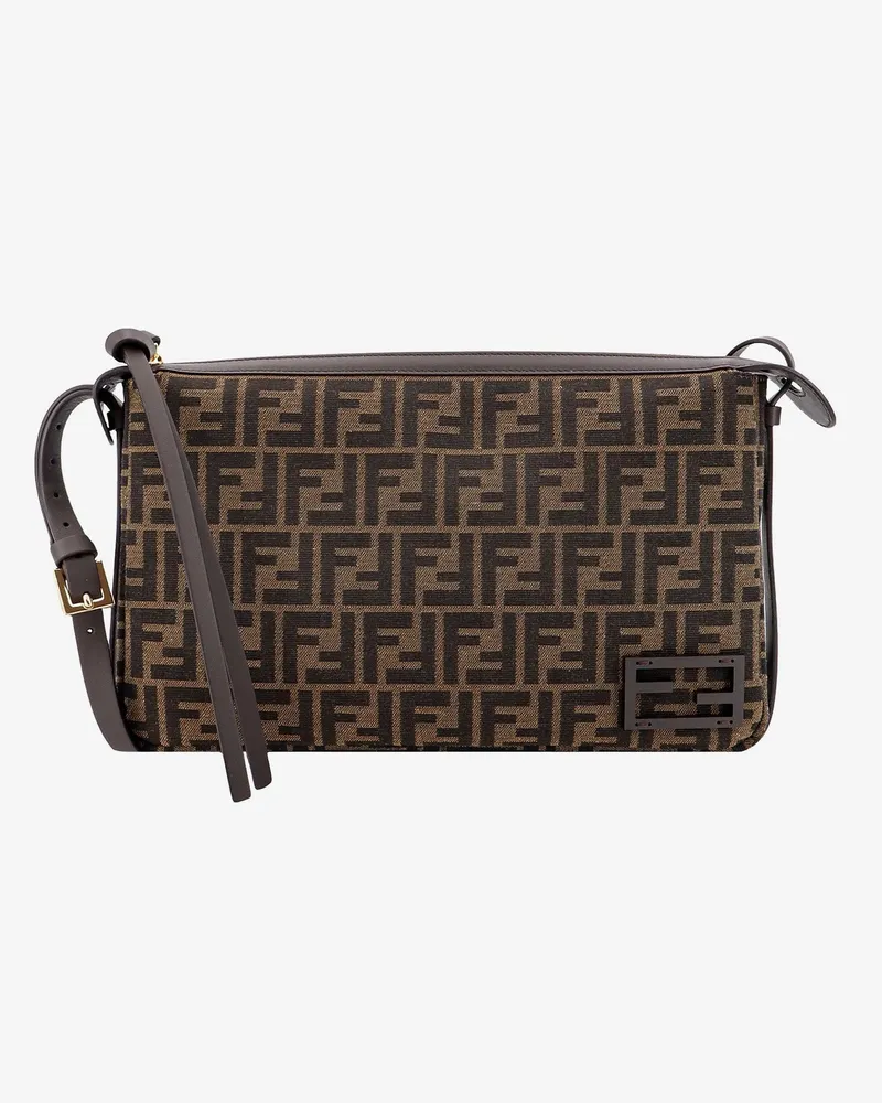 Fendi Simply Medium FF Jacquard Fabric crossbody bag -  - gender_Woman Brown