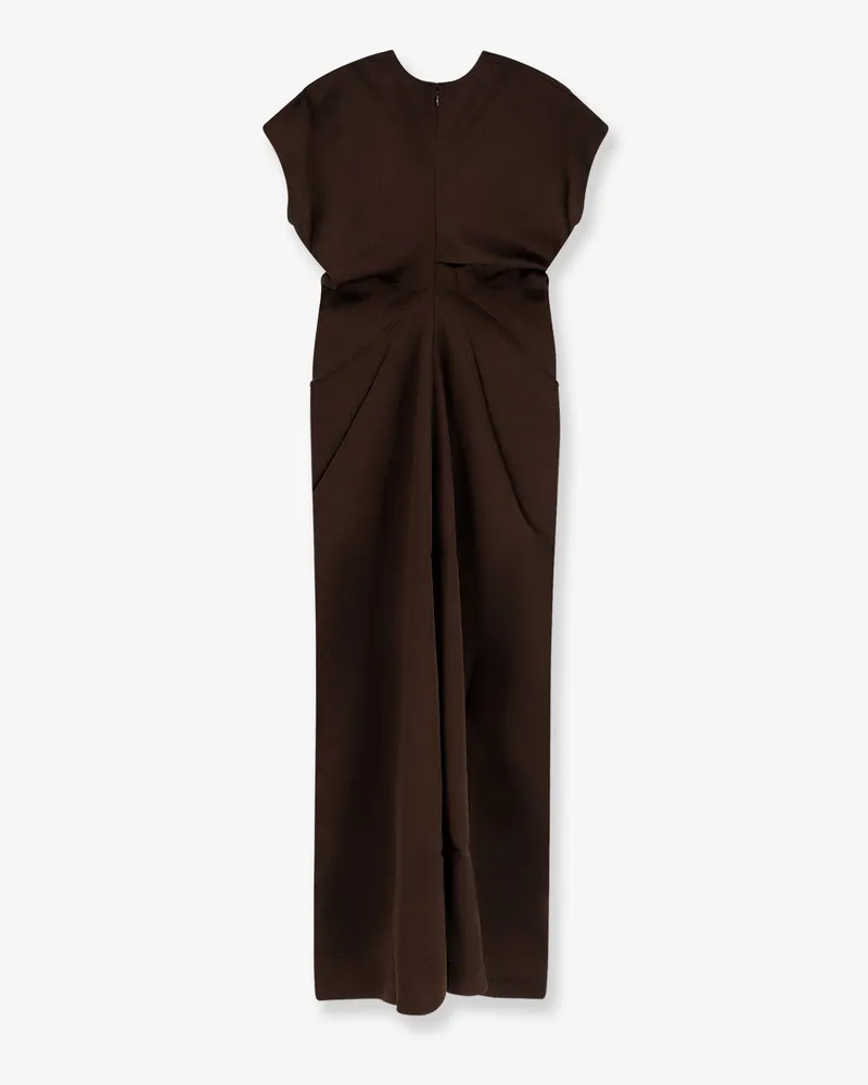 Totême Long viscose dress -  - gender_Woman Brown