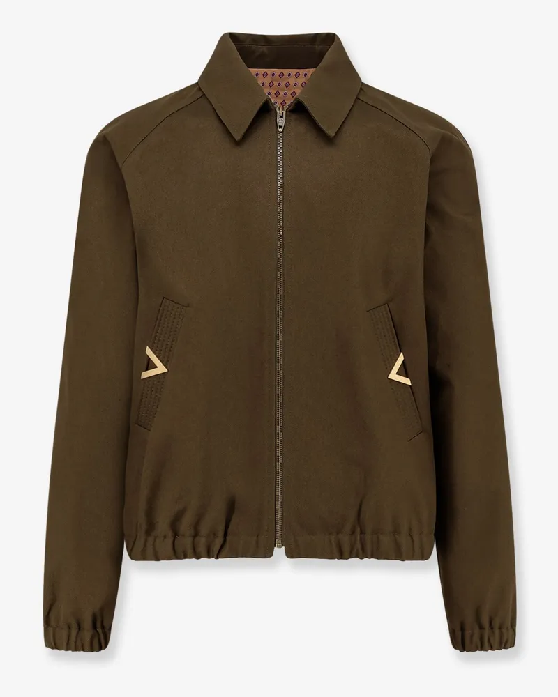Valentino Garavani Cotton Jacket - VALENTINO - gender_Man Green