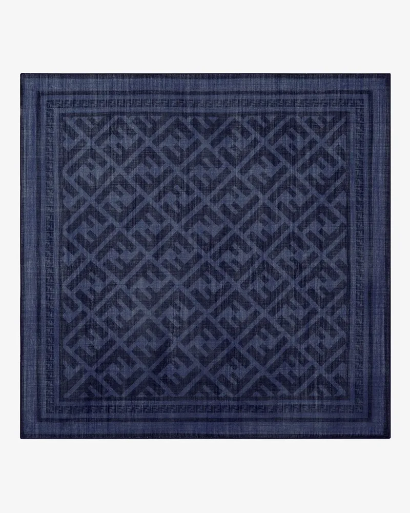 Fendi Wool and silk scarf -  - gender_Man Blue