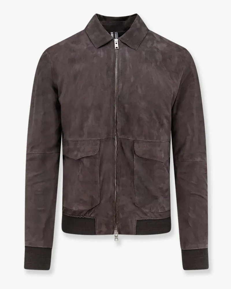 DFOUR Suede Jacket -  - gender_Man Grey