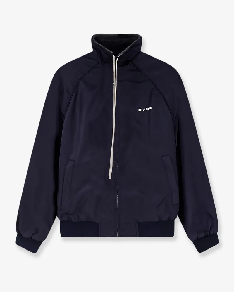 Miu Miu Technical fabric and fleece jacket -  - gender_Woman Blue