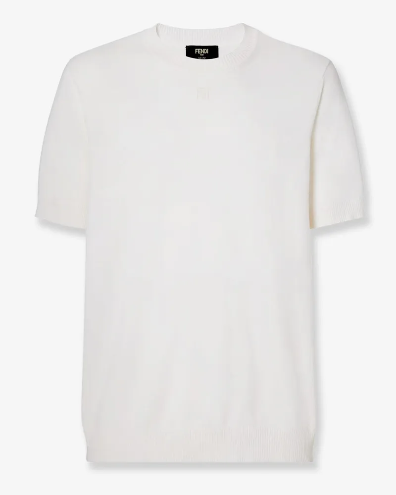 Fendi Cotton and cashmere sweater -  - gender_Man White