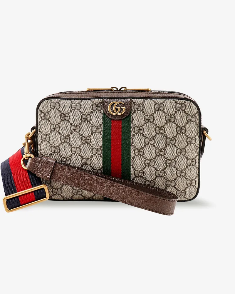 Gucci Ophidia GG Supreme Fabric and leather crossbody bag -  - gender_Man Beige