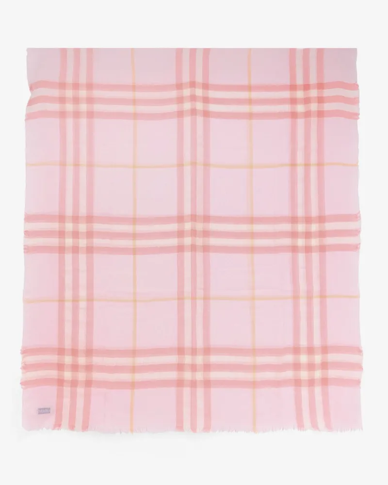 Burberry Wool scarf with  Check motif - BURBERRY - gender_Woman Pink