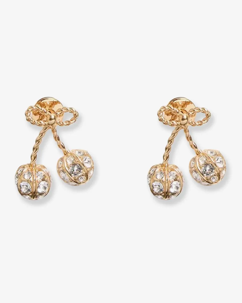 Valentino Garavani Cherryfic metal earrings with rhinestones -  - gender_Woman Gold