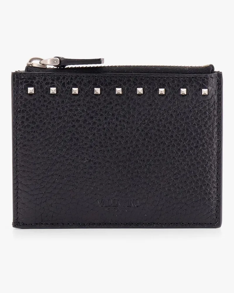 Valentino Garavani rockstud leather card holder - VALENTINO GARAVANI - gender_Man Black