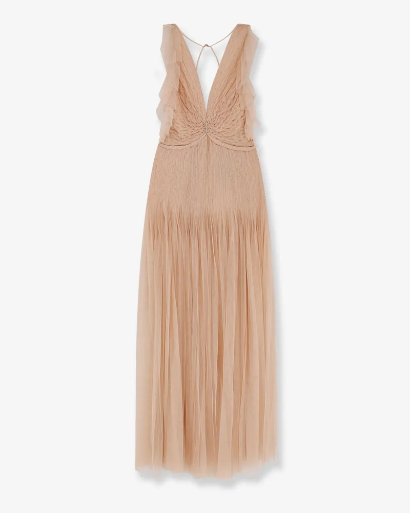 Elisabetta Franchi Red Carpet long dress with rhinestones detail -  - gender_Woman Pink