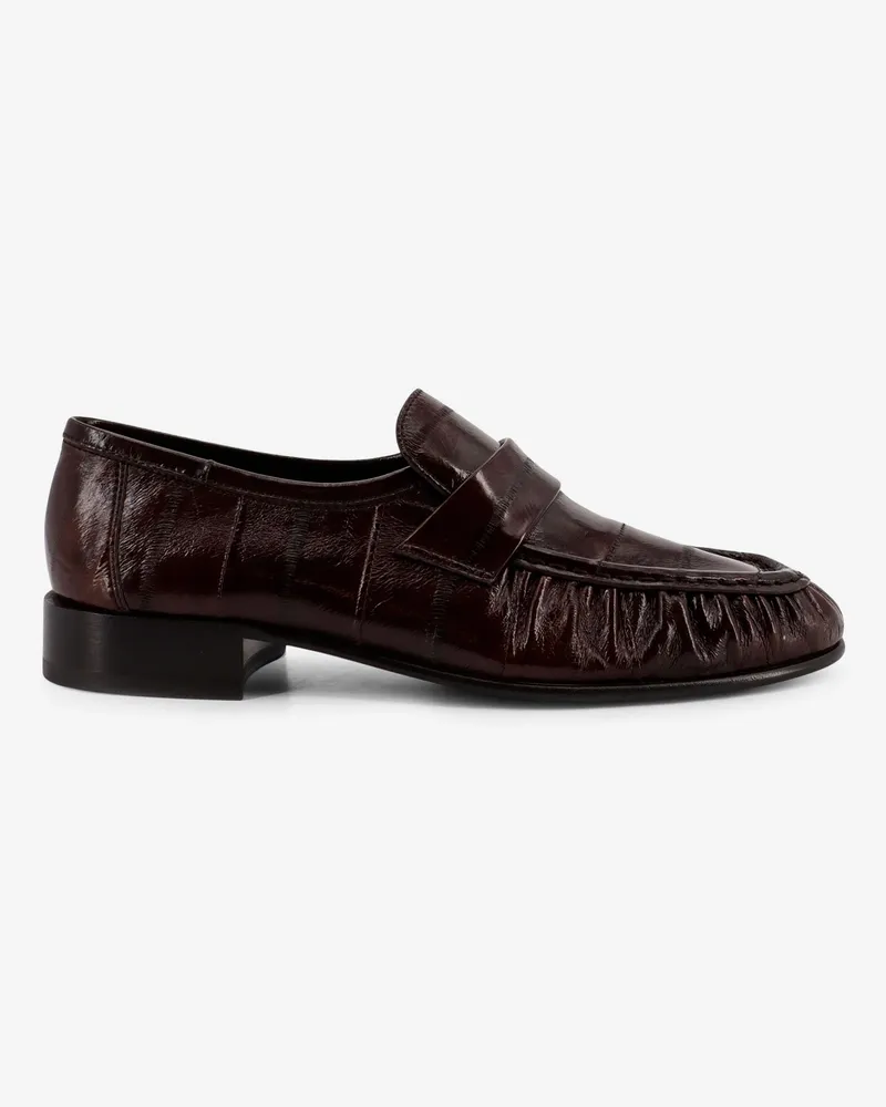The Row Shiny leather loafers -  - gender_Woman Brown