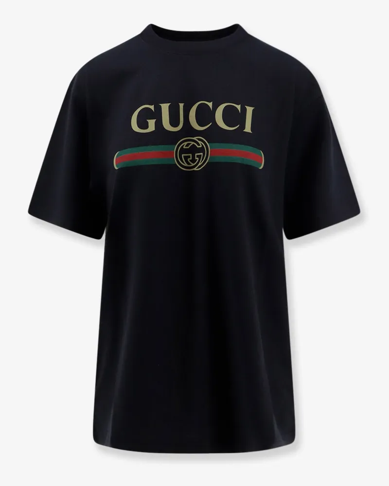 Gucci Cotton and silk blend t-shirt -  - gender_Woman Black