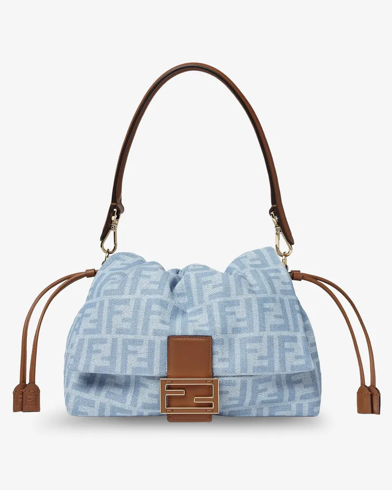 Fendi Mamma Baguette Light Denim crossbody bag -  - gender_Woman Blue
