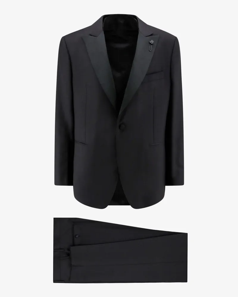 LARDINI Wool tuxedo with vest -  - gender_Man Black