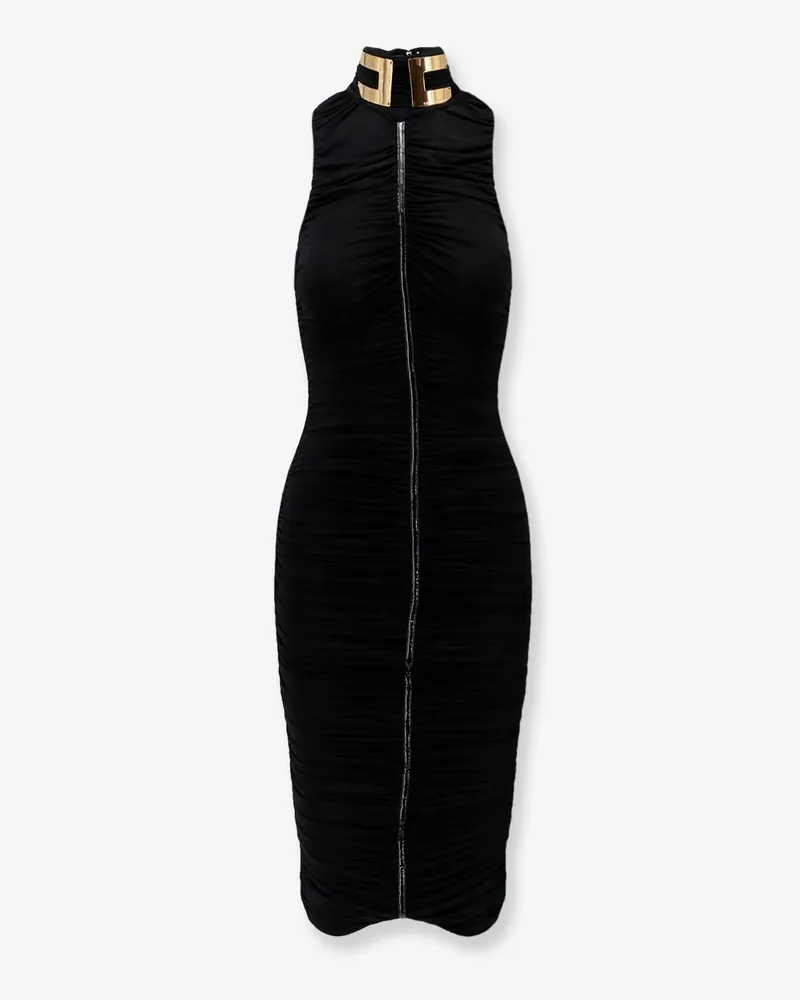 Elisabetta Franchi Draped midi dress -  - gender_Woman Black