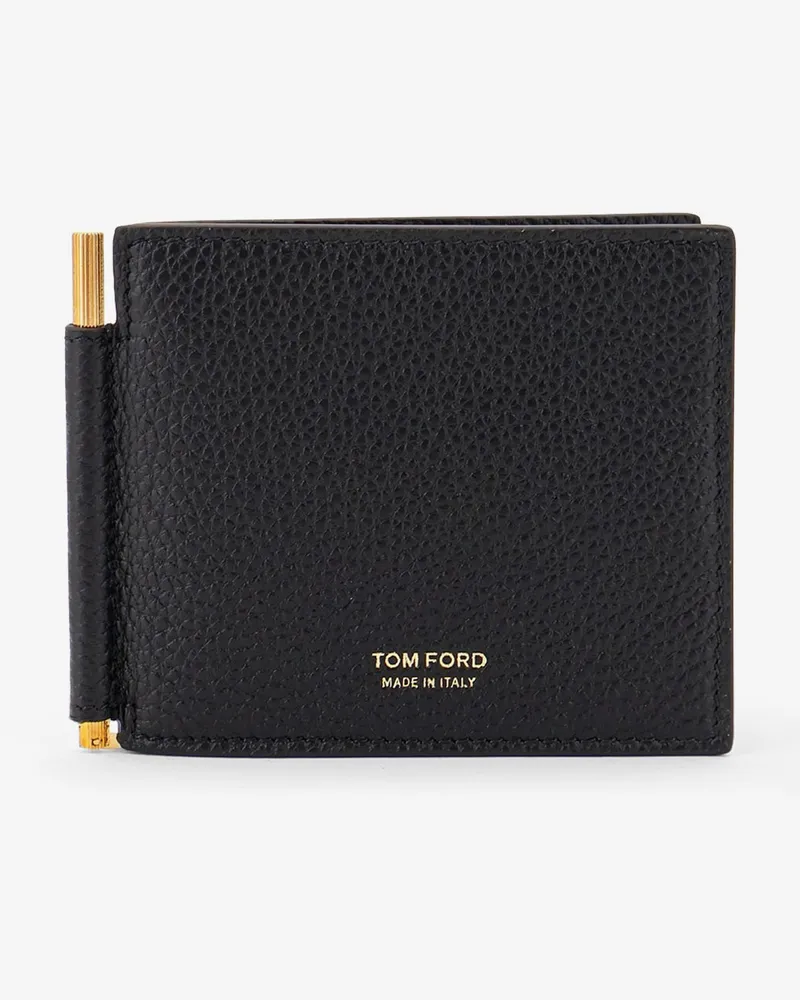 Tom Ford T-Line Money Clip leather wallet -  - gender_Man Black