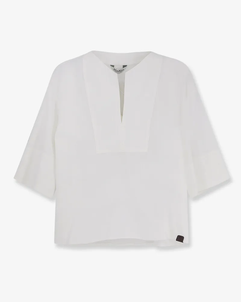 Max Mara Mxpsospiro linen and viscosa shirt -  - gender_Woman White