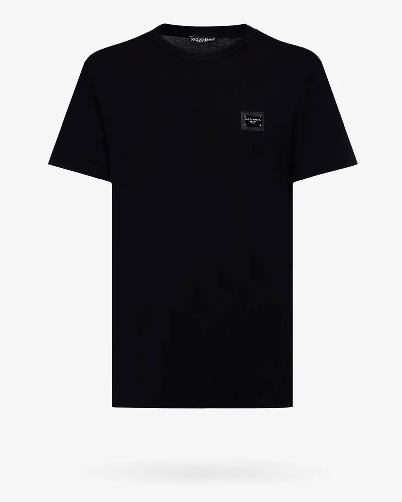 Dolce & Gabbana Cotton T-shirt with logo patch -  - gender_Man Black