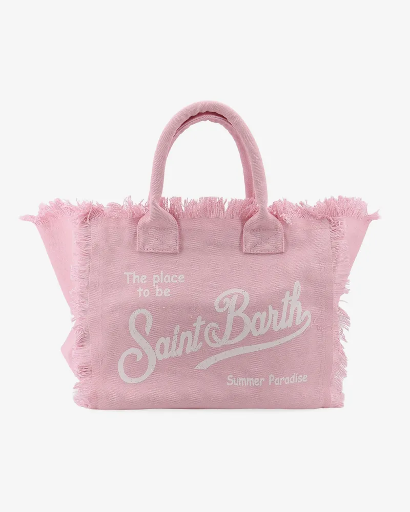 MC2 Saint Barth Vanity canvas shoulder bag with front logo print -  - gender_Woman Pink
