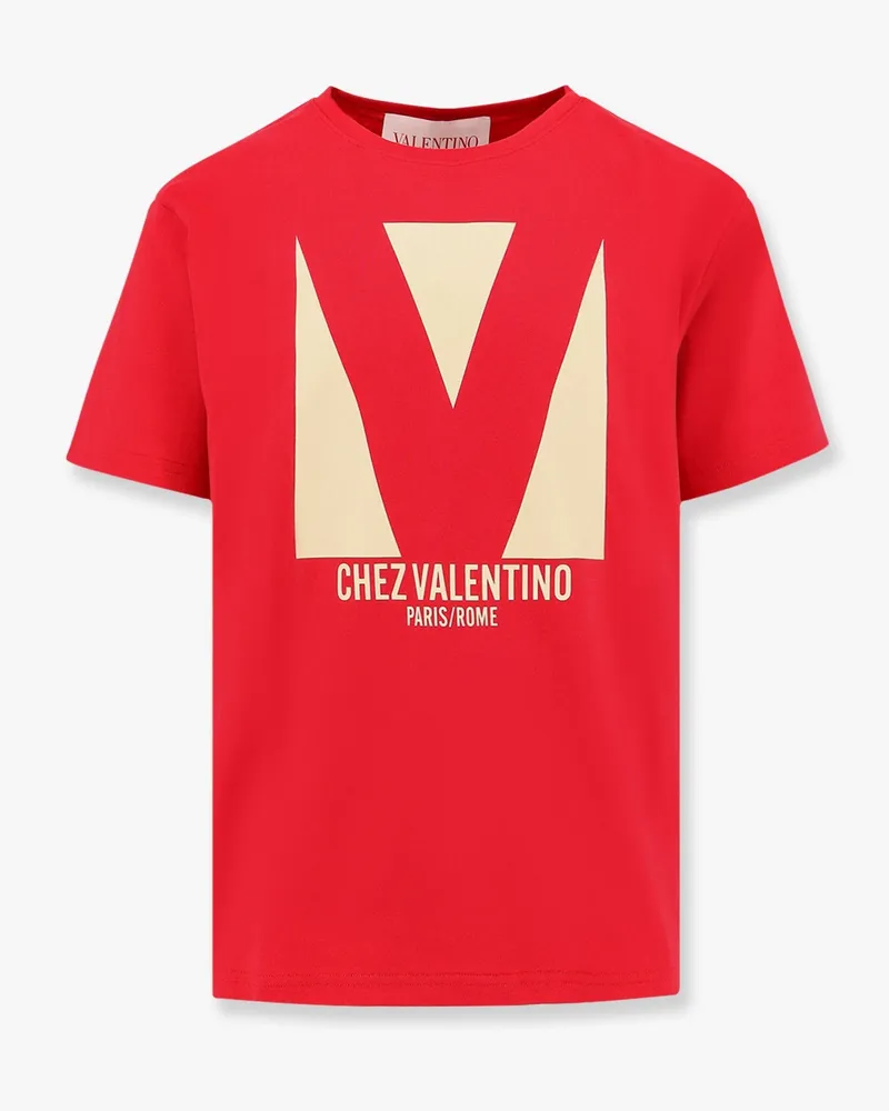 Valentino Garavani Cotton t-shirt with chez  print - VALENTINO - gender_Man Red